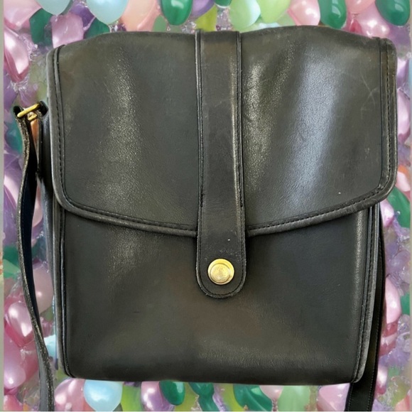 Coach Handbags - Coach‎ Vintage Black Leather Scout Crossbody Bag